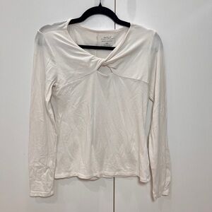 Elegant Cream Long Sleeve Top